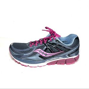 Saucony Women's Gray Pink Echelon 5 S10276-1 Lace Up Running Shoes Size 11